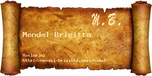 Mendel Brigitta névjegykártya